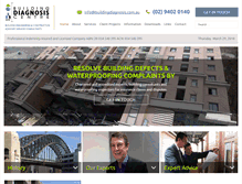 Tablet Screenshot of buildingdiagnosis.com.au